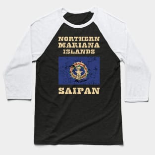 Northern Mariana Islands Country Flag Baseball T-Shirt